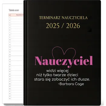 Kalendář Knižkový kalendář pro učitele 2026 A5 černý