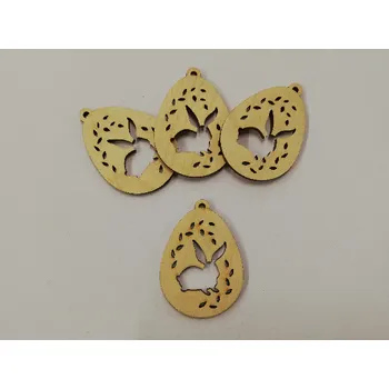 Vánoční dekorace Dřevěný výřez vajíčko ozdoba vel.2 č.20