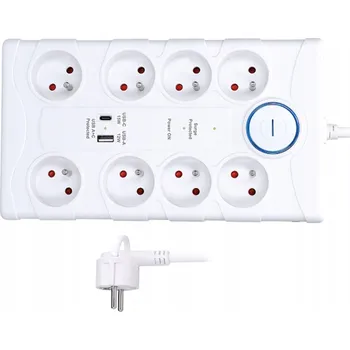 Přepěťová ochrana Přepěťová ochrana Solight 2 m, 8 zásuvek