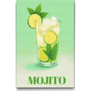 Diamantové malování Diamantové malování - Mojito Velikost: 40x60cm, Rámování: Pouze srolované plátno, Diamanty: Čtvercové