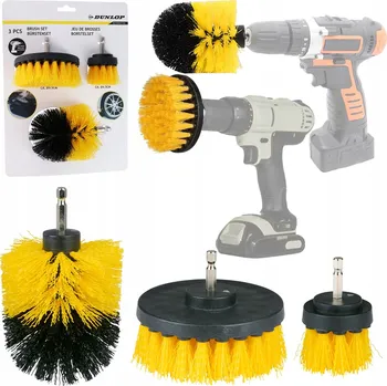 Drátěný kartáč Kartáč do vrtačky Reto nylonový 3 ks na čištění betonu