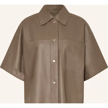 Dámský blejzr Riani Dámská Kožená Bunda, černošedá, 42