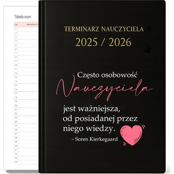 Kalendář Knižkový kalendář pro učitele 2026 A5 černý