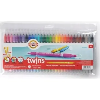 Oboustranné Fixy Koh-I-Noor 30 barev