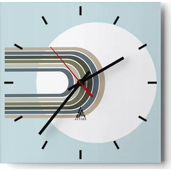 Hodiny Nástěnné hodiny do kuchyně 30x30 Abstrakce Stylové hodiny na skle Loft Tiché