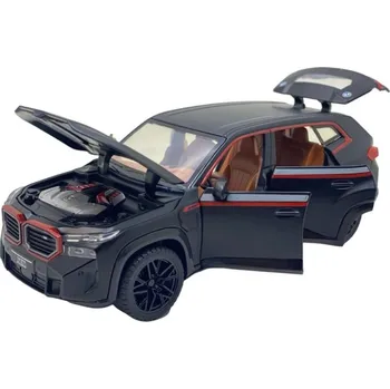 autíčko BMW XM kovový model hračka na baterie světla zvuk 1:32 Černá