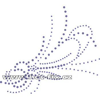 A027-P - abstrakt nažehlovací hot-fix kamínková aplikace na textil, rozměry cca 16,3x14,3cm barva: broušené kameny barva 101/N Crystal /stříbrná