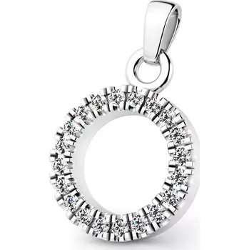 Přívěsek Dámský přívěsek bílé zlato 585/1000 přírodní diamant G/SI kroužek 10972-B-DIA bez řetízku