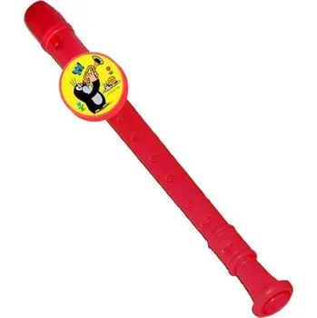 Dřevěná hračka Wiky Flétna Krtek 33cm - červená
