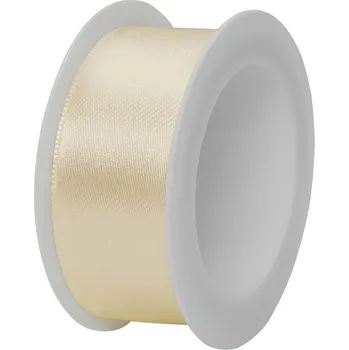 Stuha Stuha taftová krémová 25mm x 3m (6,-Kč/m) (Stuha taftová krémová, oboustranná)