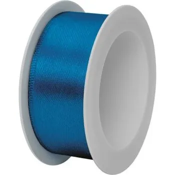 Stuha Stuha taftová sytě modrá 25mm x 3m (6,-Kč/m) (Stuha taftová, barva sytě modrá, oboustranná)