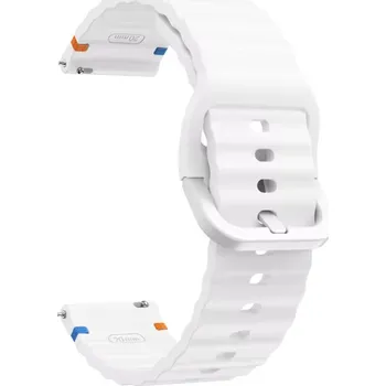 Příslušenství k chytrým hodinkám eses Sportovní silikonový řemínek se zapínáním na sponu pro chytré hodinky 22mm Barva: bílá