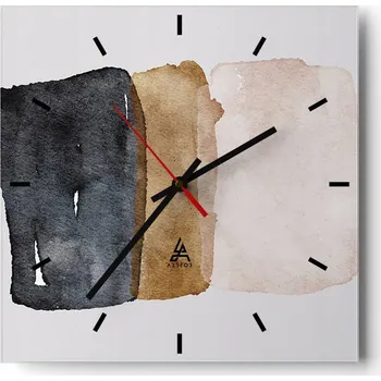 Hodiny Nástěnné hodiny do kuchyně 30x30 Abstrakce Stylové hodiny na skle Loft Tiché