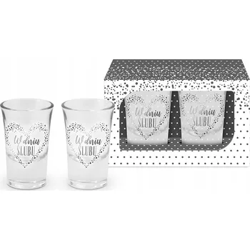 Sklenice Sklenice na vodku pro nevěstu a ženicha na Svatba s potiskem