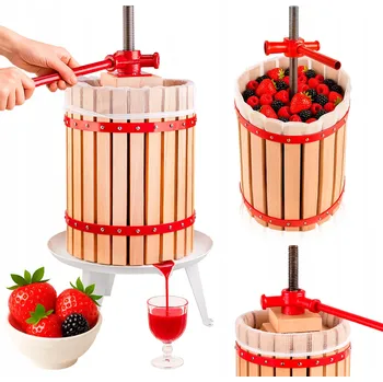 Lis na ovoce Šroubový lis SuperButelki na ovoce 18L z bukového dřeva