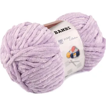 Příze Pletací žinylková příze Bambi 100 g 18 (88176) fialová nejsvětlejší