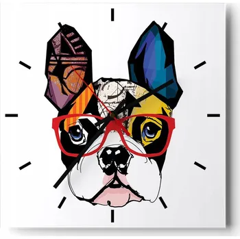 Hodiny Nástěnné hodiny do kuchyně 30x30 Abstrakce Stylové hodiny na skle Loft Tiché