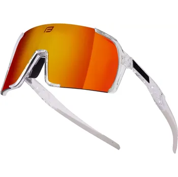 Sluneční brýle brýle FORCE GLARE transparentní, červené zrc. sklo