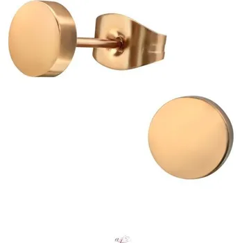 Náušnice Prosperk Náušnice z chirurgické oceli - měděné placičky S1130