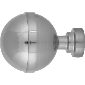 Příslušenství pro garnýž Dekodum Koncovky garnýží Lux ocelový efekt 25 mm - 2 ks