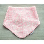 AMÁLKA Bavlněný šátek na krk mušelín květinky, lososový