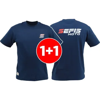 Pánské tričko SEFIS Street tričko modré 1+1 velikost 3XL
