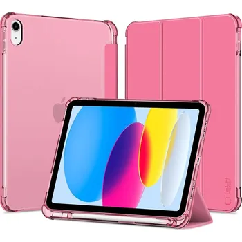 Pouzdro na mobilní telefon Pouzdro TECH-PROTECT Hybrid pro Apple iPad 10.9" (2022) / 11" (2025) - růžové / průhledné