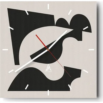 Hodiny Nástěnné hodiny do kuchyně 30x30 Abstrakce Stylové hodiny na skle Loft Tiché