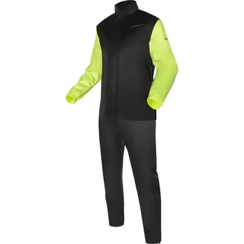 Moto bunda REBELHORN pláštěnka RAIN black/fluo yellow - 2XL