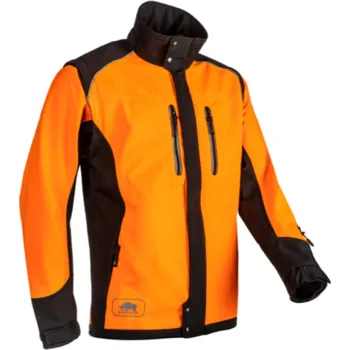 Pánská softshellová bunda Softshellová bunda s odepínatelnými rukávy SIP PROTECTION 1SWS FUYU - oranžová/černá L
