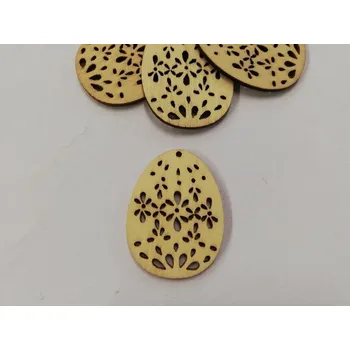 Vánoční dekorace Dřevěný výřez vajíčko ozdoba vel.1 č.8