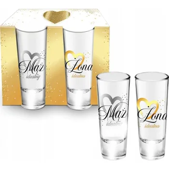 Sklenice Svatební Skleničky pro manžela a manželku, Svatba Dárek