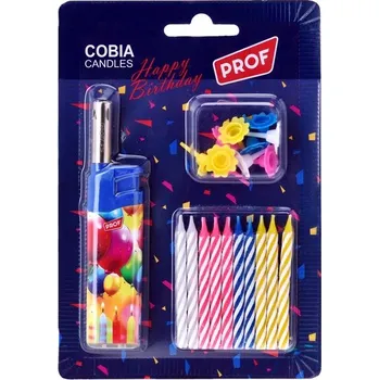 Narozeninové SVÍČKY barevné dlouhé ZAPALOVAČ