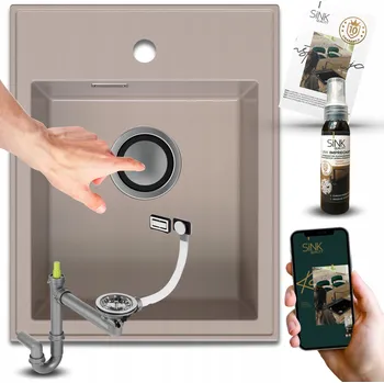 Granitový dřez Jednokomorový dřez Sink Quality VELTO granitový béžový