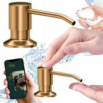 Dávkovač mýdla DÁVKOVAČ na JAR do DŘEZU na mycí prostředek ČERNÝ MATNÝ kuchyňský DISPENZOR