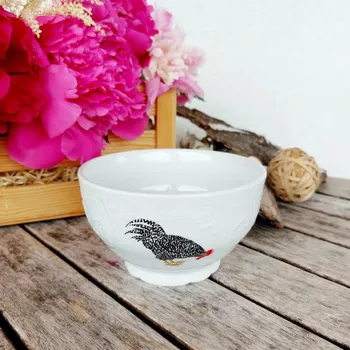 BERNADOTTE miska 13 cm, kropenatý kohout, Thun 1794 (Porcelánová miska 2. jakost)