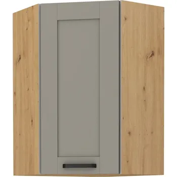 Kuchyňská skříňka Kuchyňská skříňka LUNA 60x60 GN-90 1F (45°), korpus: dub artisan, barva dvířek: světle šedá CLAY