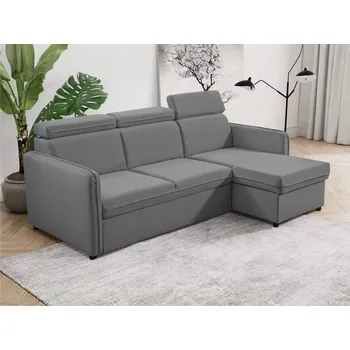 Sedací souprava Rozkládací rohová sedačka BARONA mini šedá