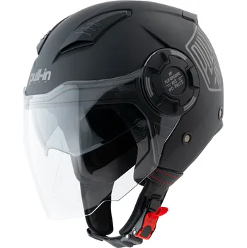 Helma na motorku PULL-IN přilba OPEN FACE 21 Solid matt black - XS