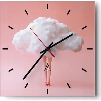 Hodiny Nástěnné hodiny do kuchyně 30x30 Abstrakce Stylové hodiny na skle Loft Tiché