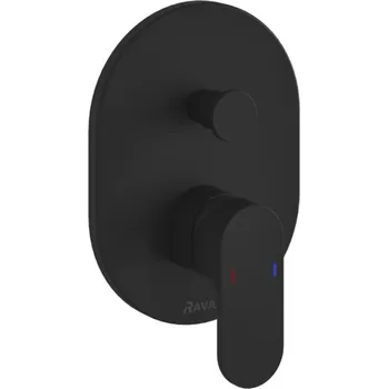 Vodovodní baterie Nástěnná vanová a sprchová baterie Ravak Chrome černá