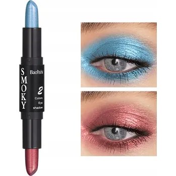 Přípravek na oči Dvojitý třpytivý krémový stín na oči v tyčince perleťový metalický #4