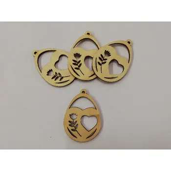 Vánoční dekorace Dřevěný výřez vajíčko ozdoba vel.2 č.13