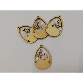 Vánoční dekorace Dřevěný výřez vajíčko ozdoba vel.2 č.9