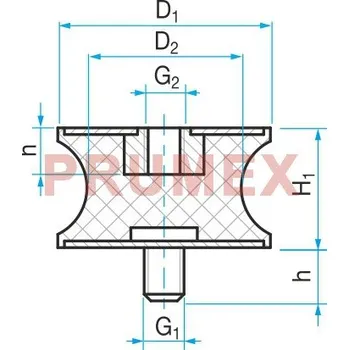 Silentblok nápravy Silentblok TP2 - 30x25/20 M8x23/M8x8