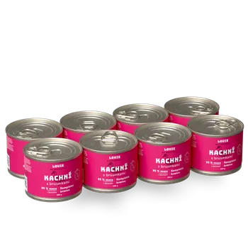 Krmivo pro psa Výhodné balení 8ks - Kachní s brusinkami a prebiotiky 200g