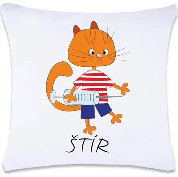 Dekorativní polštářek DOBRÝ TRIKO Polštář s potiskem 40 x 40 cm Zvěrokruh kočka Štír Oboustranný tisk: NE
