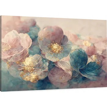 Obraz Obraz na plátně PASTELOVÉ KVĚTY moderní do obýváku 100x70