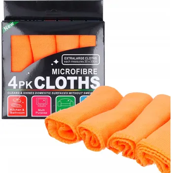 Utěrka ŚCIERECZKI Z MIKROFIBRY pomarańczowe miękkie savé kuchyňské sada x4