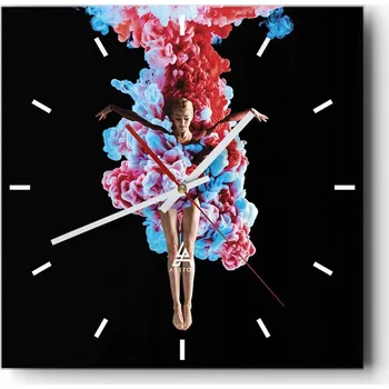 Hodiny Nástěnné hodiny do kuchyně 30x30 Abstrakce Stylové hodiny na skle Loft Tiché